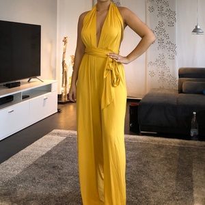 “Vintage Dressing” Yellow Jumpsuit